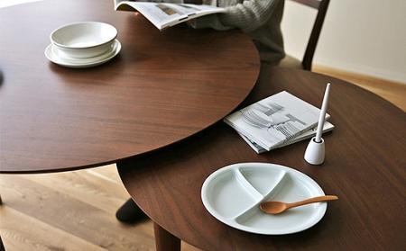 【開梱設置】高野木工  バルーンダイニングテーブル［単品］ ウォールナット【10年保証】