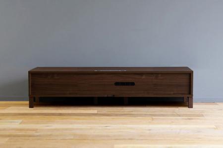 【開梱設置】高野木工 レッチェ142TVボード WN  (黒ガラス)【10年保証】