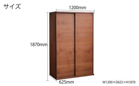 【開梱設置】高野木工 レッチェ120ワードローブ WN (ミラー付き)【10年保証】
