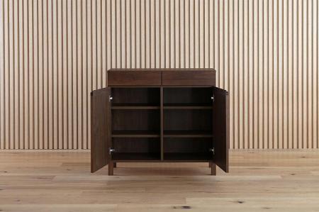 【開梱設置】高野木工 LECCE レッチェ 90キャビネット ウォルナット 【10年保証】