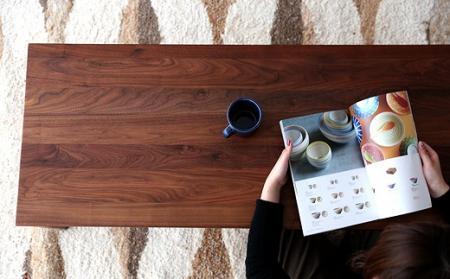 【開梱設置】高野木工 プレーン リビングテーブル 120cm ウォールナット【10年保証】