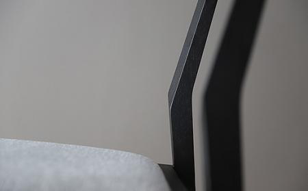 【開梱設置】高野木工 キールチェアWO 肘なし（黒塗装／座面：CHART6グレー）【10年保証】