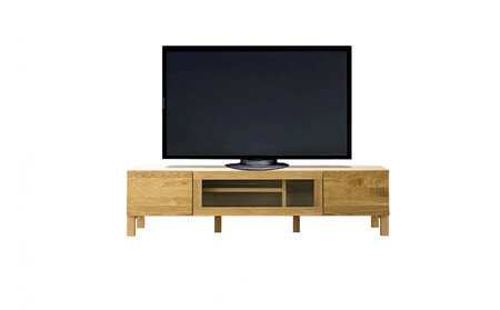 【開梱設置】高野木工 LECCE レッチェ 142TVボード オーク (透明ガラス) 【10年保証】