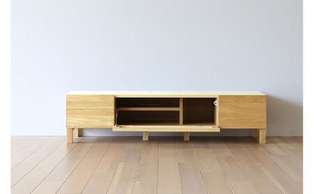 【開梱設置】高野木工 LECCE レッチェ 142TVボード オーク (透明ガラス) 【10年保証】