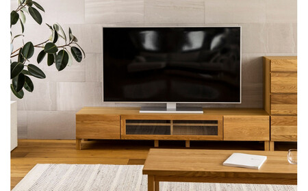 【開梱設置】高野木工 LECCE レッチェ 180TVボード オーク (透明ガラス) 【10年保証】