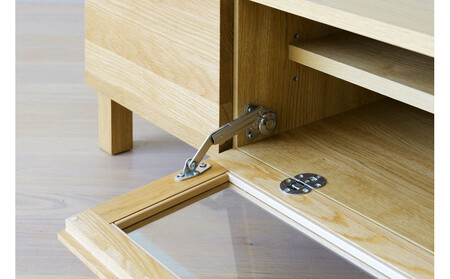 【開梱設置】高野木工 LECCE レッチェ 180TVボード オーク (透明ガラス) 【10年保証】