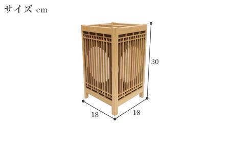 角行灯「匠」 Mサイズ 楮和紙 無地(晒)月 縦格子組子デザイン
