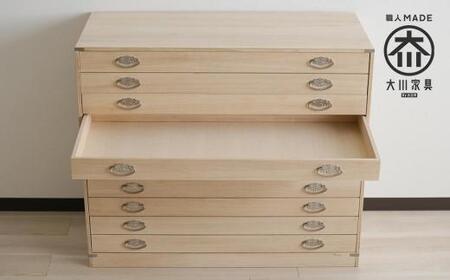 【底板も背板も総桐仕様】桐たんす(桐箱) かぐら10段