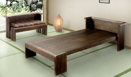 ≪大川の匠≫ 焼桐ベンチベッドS