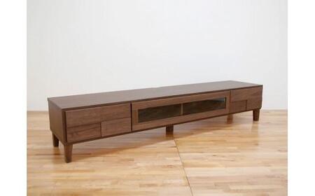 テレビ台 テレビボード 幅200 ウォールナット 無垢材 引き出し 収納 デッキ収納 TV台 ローボード 脚付き 大川家具 丸田木工 ボニー