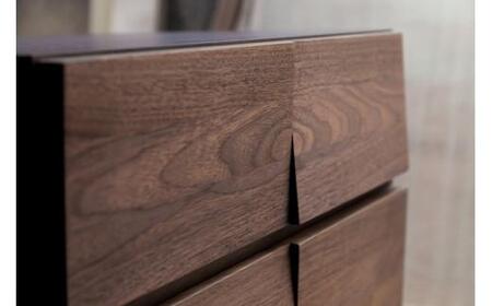 チェスト タンス 幅78 6段 奥行44 ウォールナット 無垢材 引き出し 収納 桐たんす 箪笥 脚付き 大川家具 丸田木工 モデルノ