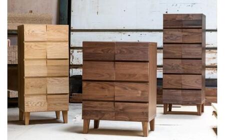 チェスト タンス 幅78 6段 奥行44 ウォールナット 無垢材 引き出し 収納 桐たんす 箪笥 脚付き 大川家具 丸田木工 モデルノ