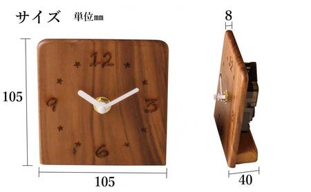 置き時計 木の時計 アナログ コンパクト 卓上 雑貨 置時計 2個セット