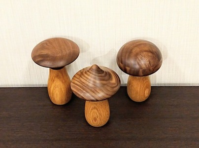 きのこオブジェ　３個セット　Bタイプ