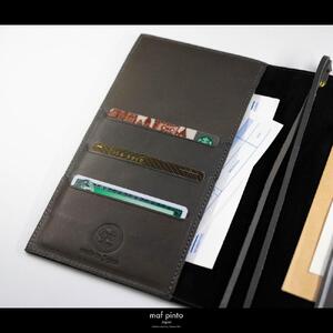 maf pinto (マフ ピント) レザー手帳カバー B6 グレー 本革 日本製