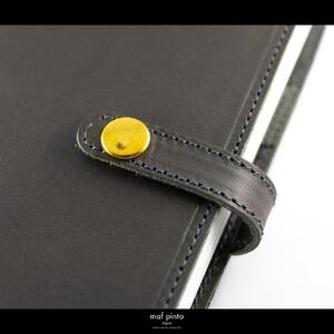 maf pinto (マフ ピント) レザー手帳カバー B6 グレー 本革 日本製