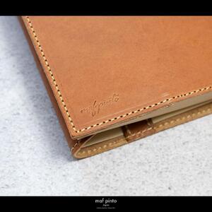 maf pinto (マフ ピント) レザーブックカバー 新書サイズ ライトブラウン 本革 日本製