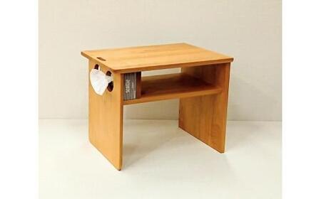 サイドテーブル ナイトテーブル 棚付き 収納 コの字 寝室 憩 アルダー