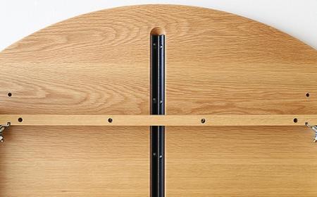 【開梱設置】高野木工 プレーン ラウンドダイニングテーブル［単品］120cm ホワイトオーク【10年保証】