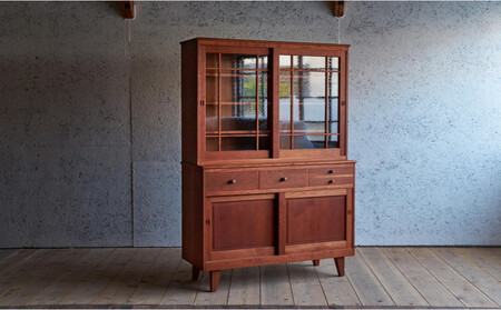 ピッキオ カップボード 無垢家具 北欧家具デザイン ブラックチェリー