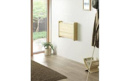 ＜使った後はたためる壁付デスク＞たたむんデスミニ壁付デスク／パイン／机／大川家具