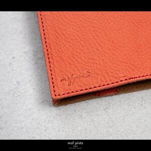 maf pinto (マフ ピント) レザーブックカバー 文庫サイズ レッドシュリンク 本革 日本製