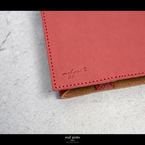 maf pinto (マフ ピント) レザーブックカバー 文庫サイズ レッド 本革 日本製