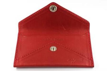 maf pinto 薄型名刺入れ レザーカードケース レッド