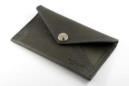 maf pinto 薄型名刺入れ レザーカードケース グレー