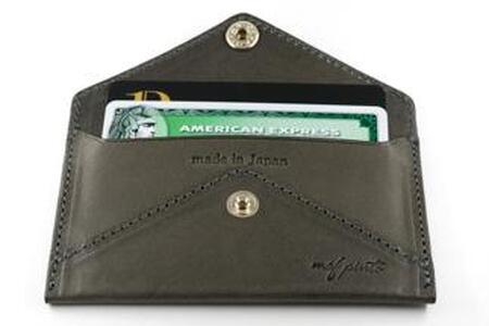 maf pinto 薄型名刺入れ レザーカードケース グレー