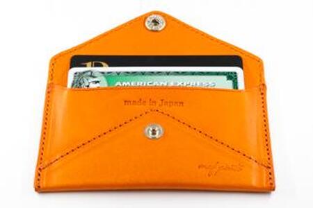 maf pinto 薄型名刺入れ レザーカードケース オレンジ シュリンク