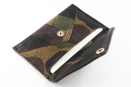 maf pinto 薄型名刺入れ レザーカードケース カモフラージュ ダーク