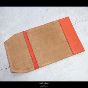maf pinto (マフ ピント) レザーブックカバー 新書サイズ レッドシュリンク 本革 日本製