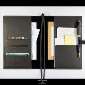 maf pinto (マフ ピント) レザー手帳カバー A5 グレー 本革 日本製