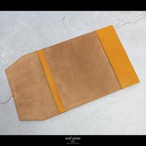 maf pinto (マフ ピント) レザーブックカバー 四六判サイズ イエロー 本革 日本製