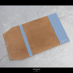 maf pinto (マフ ピント) レザーブックカバー 新書サイズ ADRIA LINE ライトブルー 本革 日本製