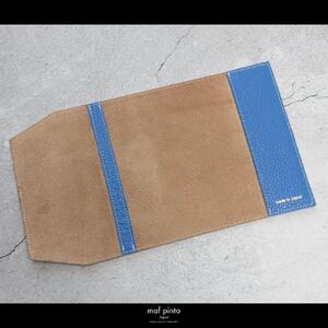 maf pinto (マフ ピント) レザーブックカバー 新書サイズ ADRIA LINE フレッシュブルー 本革 日本製