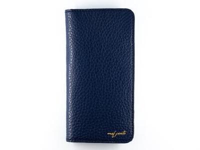 maf pinto アイフォーンケース 本革 日本製 (iPhone SE 第2世代 ／ 8 ／ 7, ) ADRIA LINE 【ネイビー】