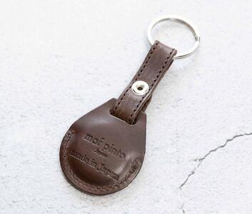 エアタグ用 キーホルダー カバー レザー 本革 キーリング apple airtag 【ダークブラウン】