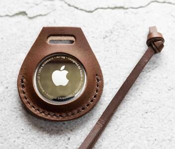 エアタグ用 ケース カバー レザー 本革 apple airtag 【ダークブラウン】