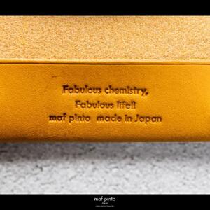 maf pinto (マフ ピント) キーリング キーホルダー 小銭入れ付き ミニ財布 イエロー レザー 本革 日本製