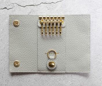 maf pinto (マフ ピント) キーケース ライトグレー ADRIA LINE レザー 本革 日本製