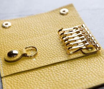 maf pinto (マフ ピント) キーケース ライトイエロー ADRIA LINE レザー 本革 日本製