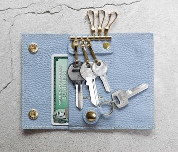 maf pinto (マフ ピント) キーケース ライトブルー ADRIA LINE レザー 本革 日本製