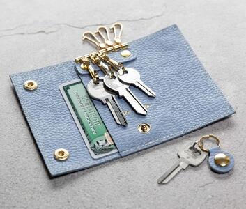 maf pinto (マフ ピント) キーケース ライトブルー ADRIA LINE レザー 本革 日本製