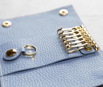 maf pinto (マフ ピント) キーケース ライトブルー ADRIA LINE レザー 本革 日本製