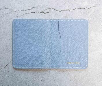 maf pinto (マフ ピント) レザーカードケース クリアポケット ライトブルー ADRIA LINE 本革 日本製