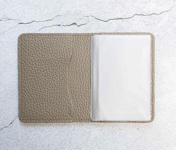 maf pinto (マフ ピント) レザーカードケース クリアポケット トープ ADRIA LINE 本革 日本製