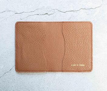 maf pinto (マフ ピント) レザーカードケース クリアポケット キャラメル ADRIA LINE 本革 日本製