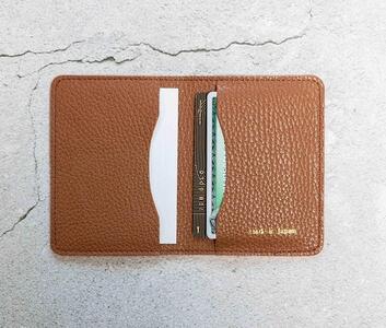 maf pinto (マフ ピント) レザーカードケース クリアポケット キャラメル ADRIA LINE 本革 日本製